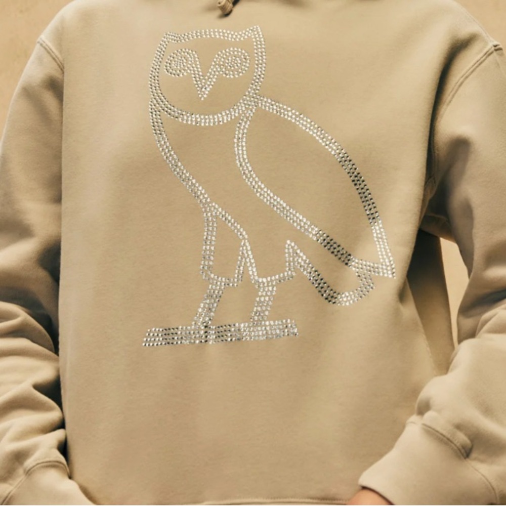 OVO Tan Rhinestone Owl Logo - Picture 5 of 5